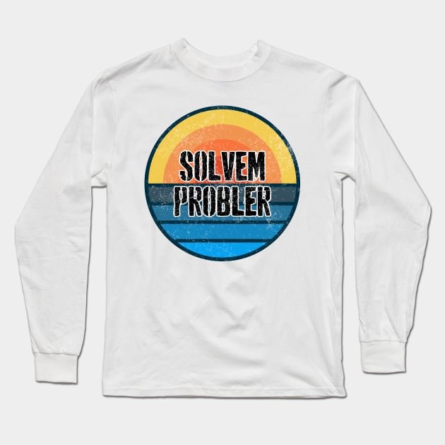 Solvem Problem Retro Vintage Distressed Men Long Sleeve T-Shirt by TeeTypo